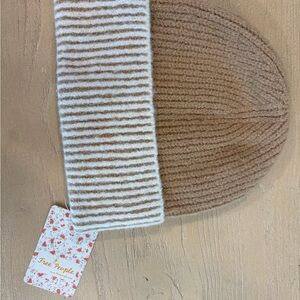 Free People ivory and camel Knit Hat